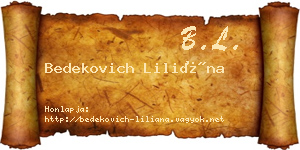 Bedekovich Liliána névjegykártya